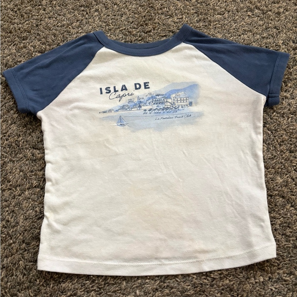 Women’s' Navy and White Raglan Tee